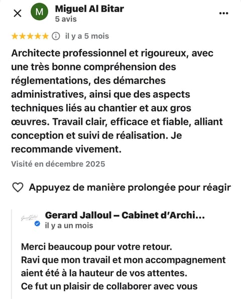 Avis Google 5 étoiles laissé par Miguel Al Bitar (capture d'écran)