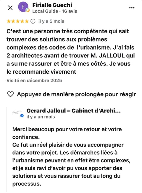 Avis Google 5 étoiles laissé par Firialle Guechi (capture d'écran)